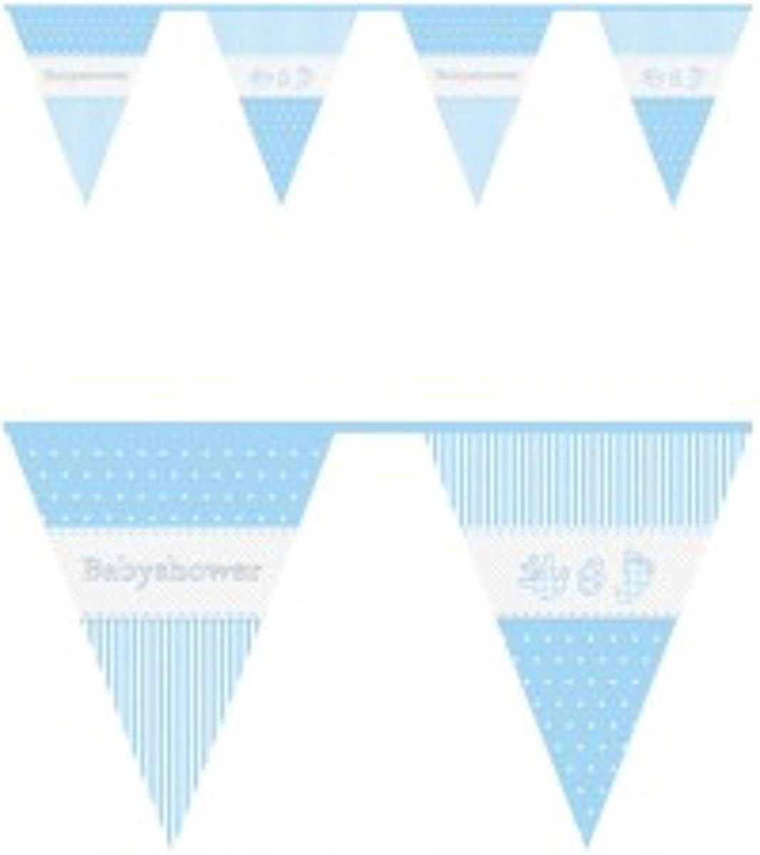 Vlaggenlijn Babyshower blauw